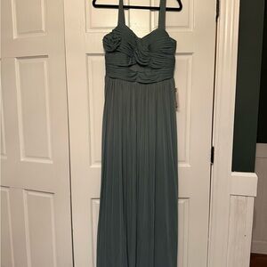 Birdy Grey Sage Green Ruched Maxi Dress